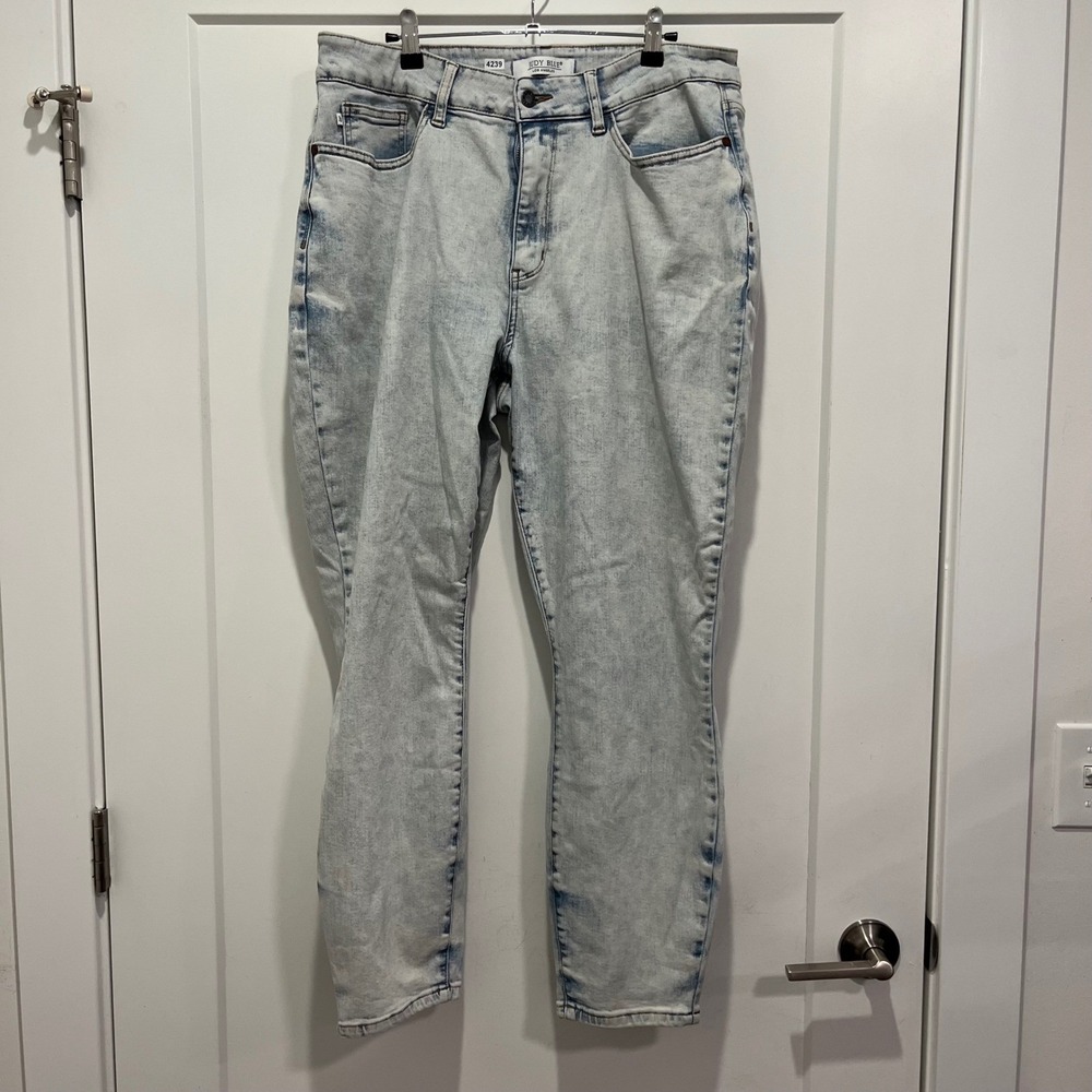 Judy Blue 4239 Slim Fit Jeans Light Acid Wash High Rise Denim 18W